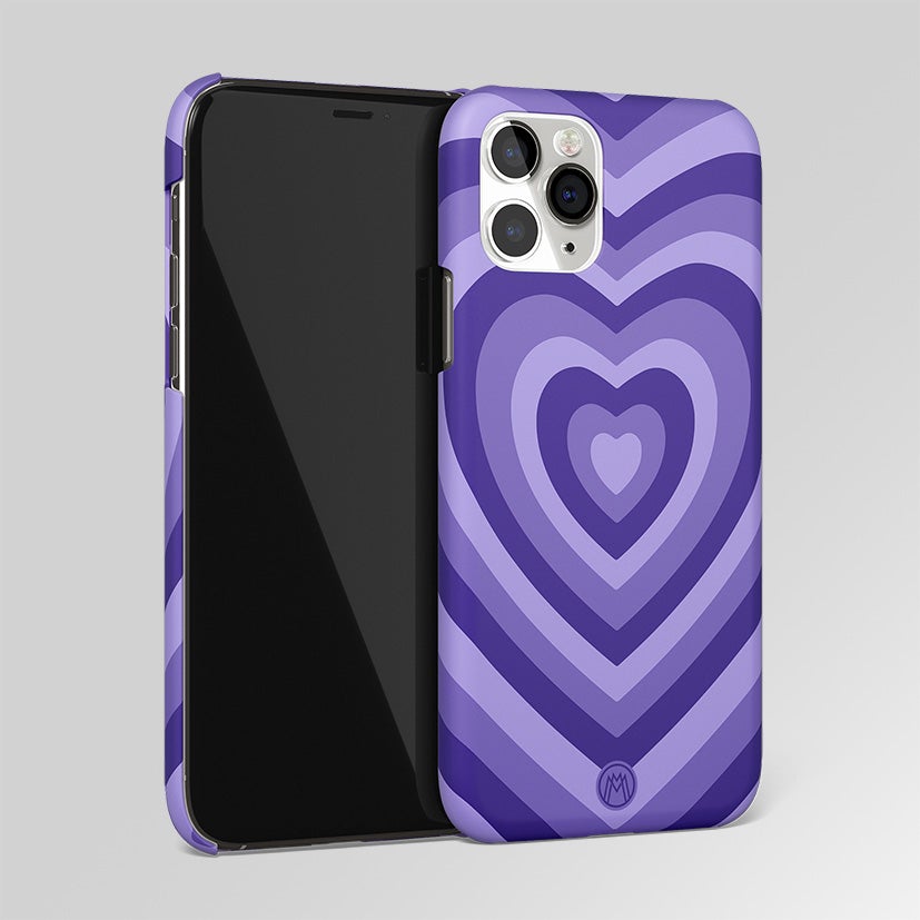 Y2K Purple Heart Aesthetic Matte Case Phone Cover