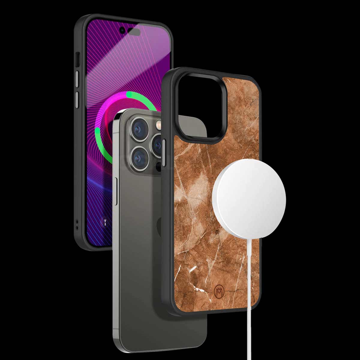 Caramel Brown Marble Phone Cover | MagSafe Case