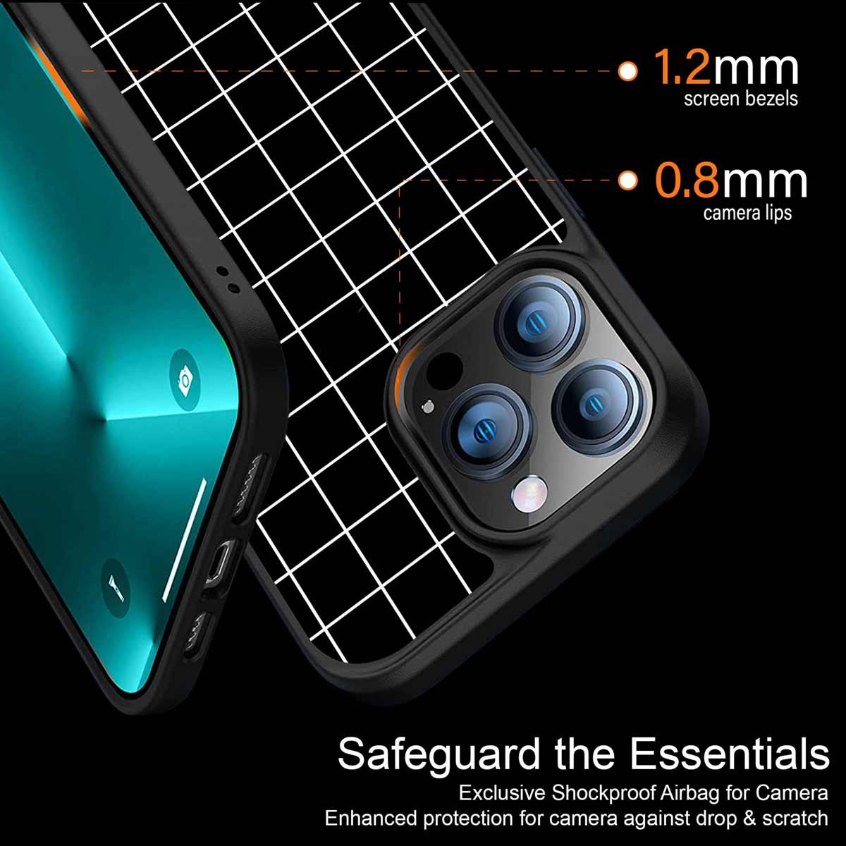 Classic Grid Dark Edition Phone Cover | MagSafe Case