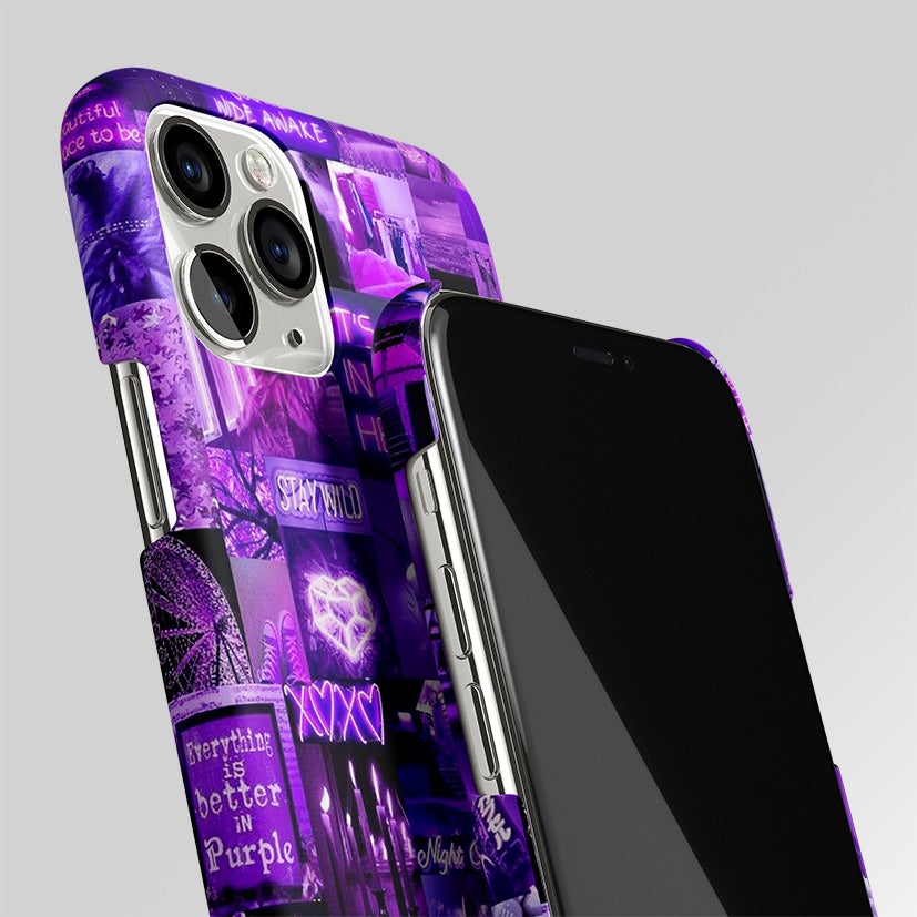 Purple Collage Aesthetic Matte Case Phone Cover