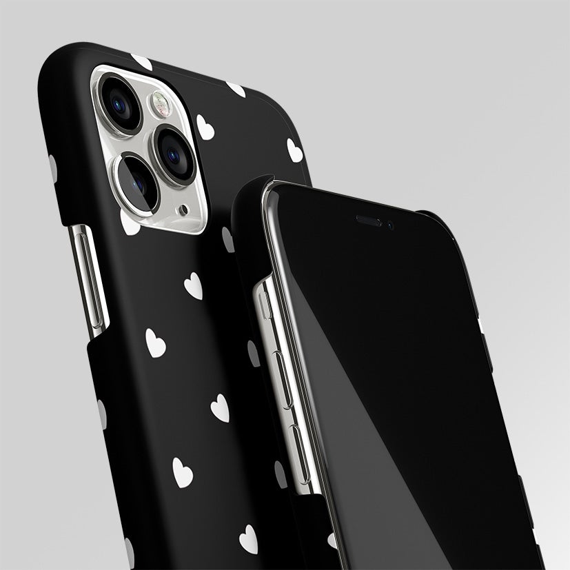 Hearty Hearts Black Edition Matte Case Phone Cover