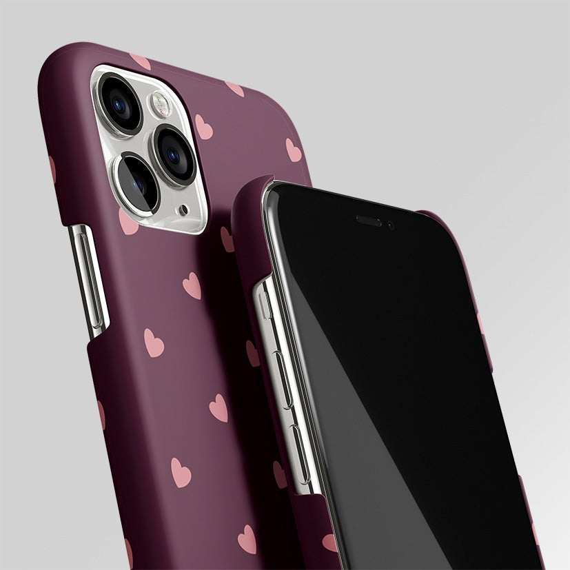 Hearty Hearts Mauve Edition Matte Case Phone Cover