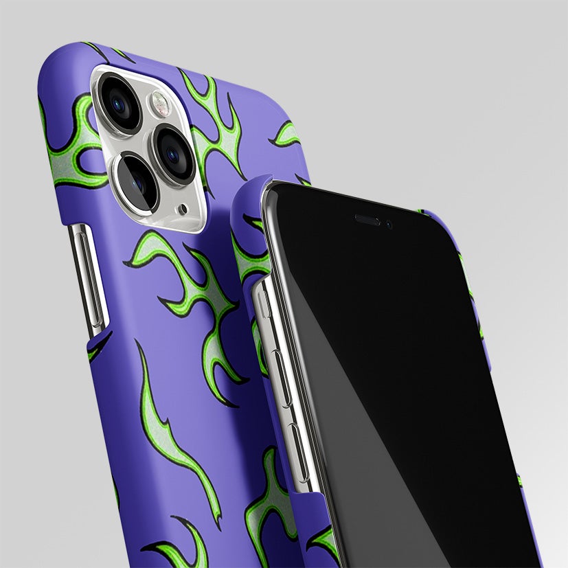 Lil Flames On Purple Matte Case Phone Cover