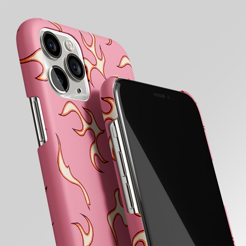 Lil Flames On Pink Matte Case Phone Cover