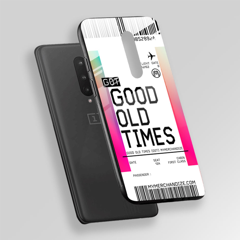 Good Old Times Boarding Pass Ticket Glass Case Phone Cover