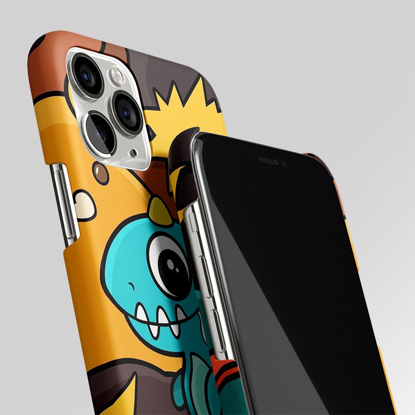 Emerald Green Dinosaur Matte Case Phone Cover