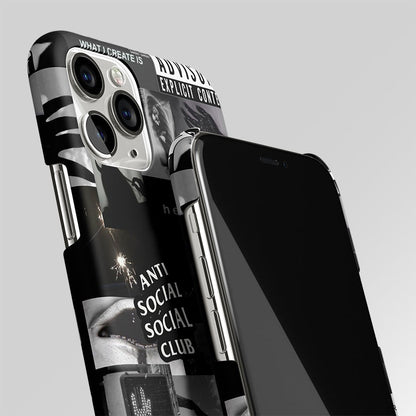 Anti Social Social Club Dark Edition Matte Case Phone Cover