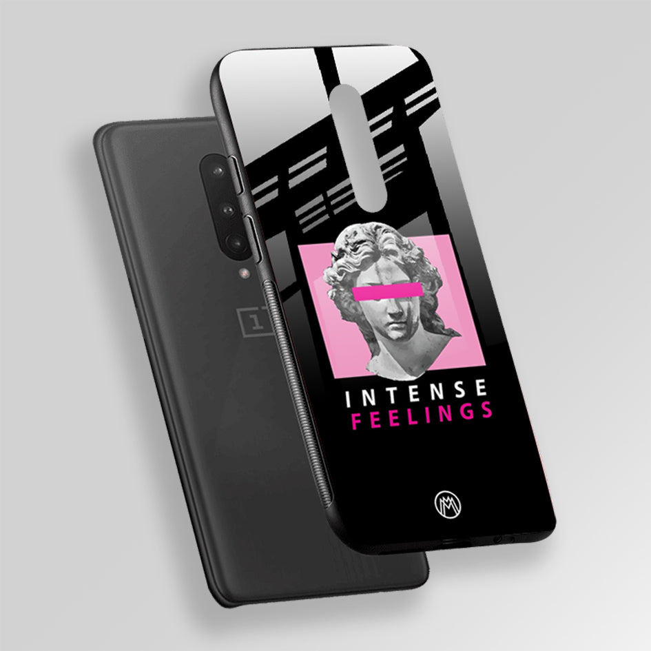 Intense Feelings Aesthetic Black Glass Case Phone Cover