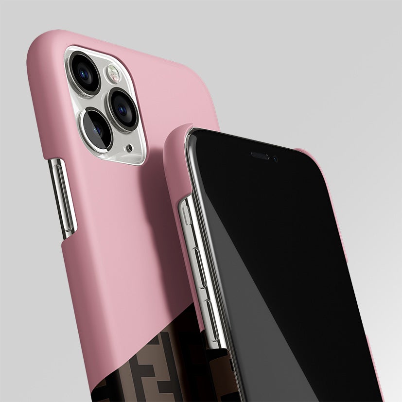 FENDI Pink Brown Matte Case Phone Cover