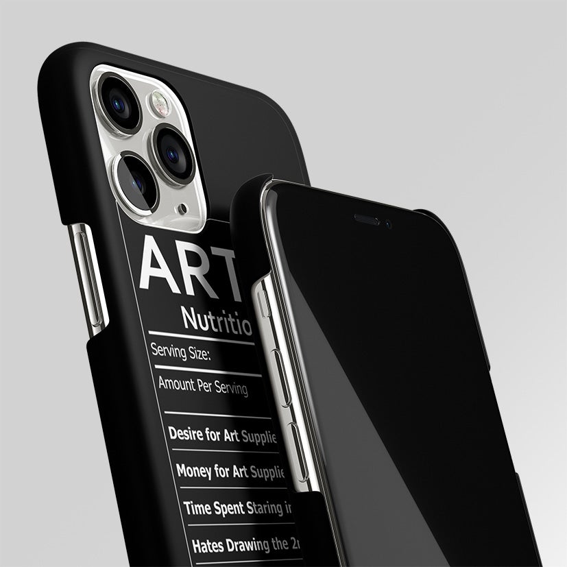 Artist Nutrition Facts Label Matte Case Phone Cover