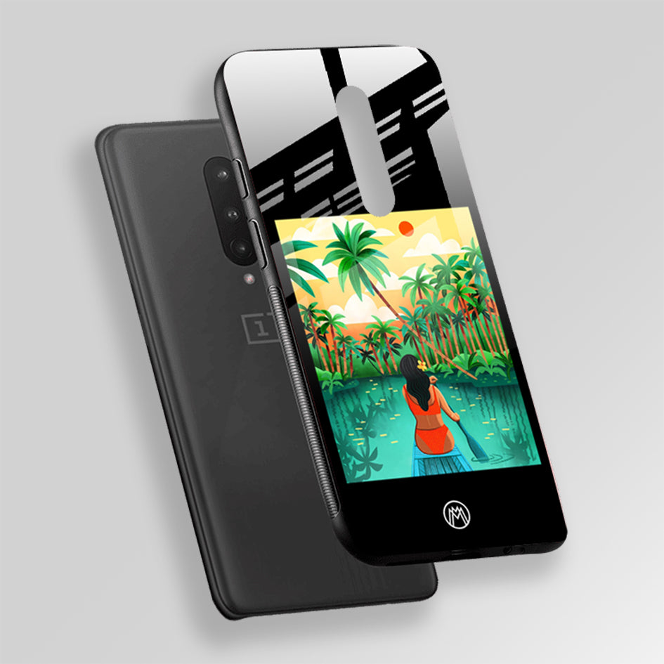 Tropical Girl Glass Case Phone Cover