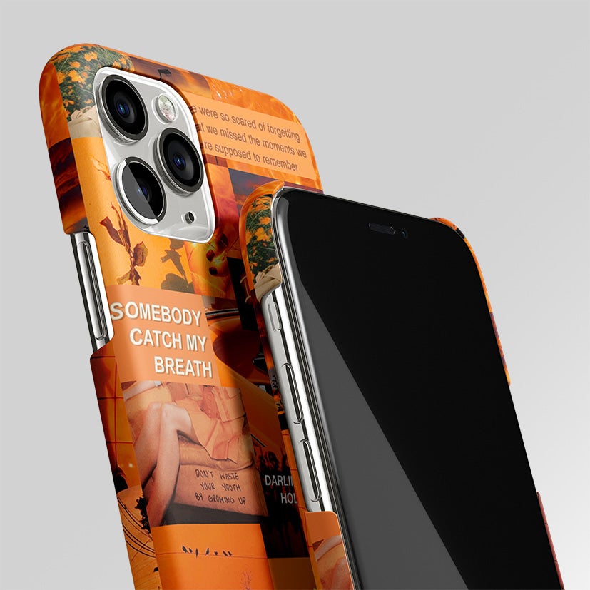 Orange Aesthetic Matte Case Phone Cover