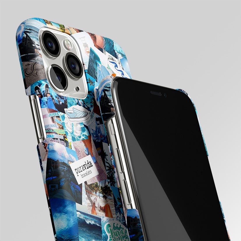 Blue Summer Vibes Aesthetic Collage Matte Case Phone Cover