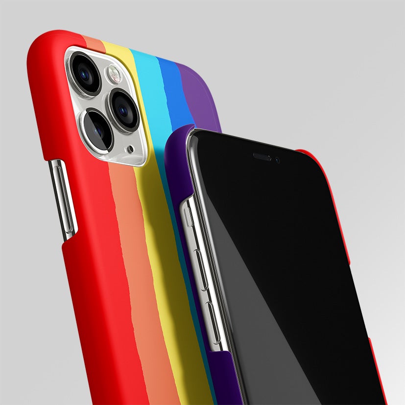 Colorful Rainbow Matte Case Phone Cover