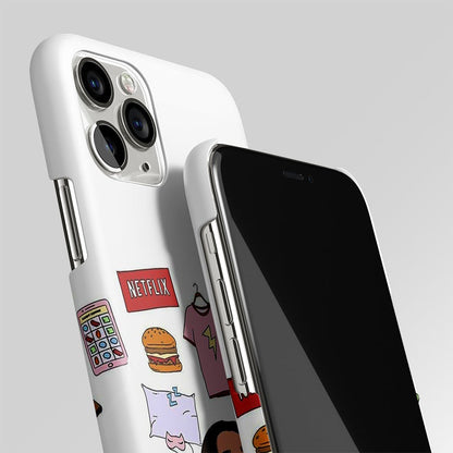 Netflix And Chill Matte Case Phone Cover
