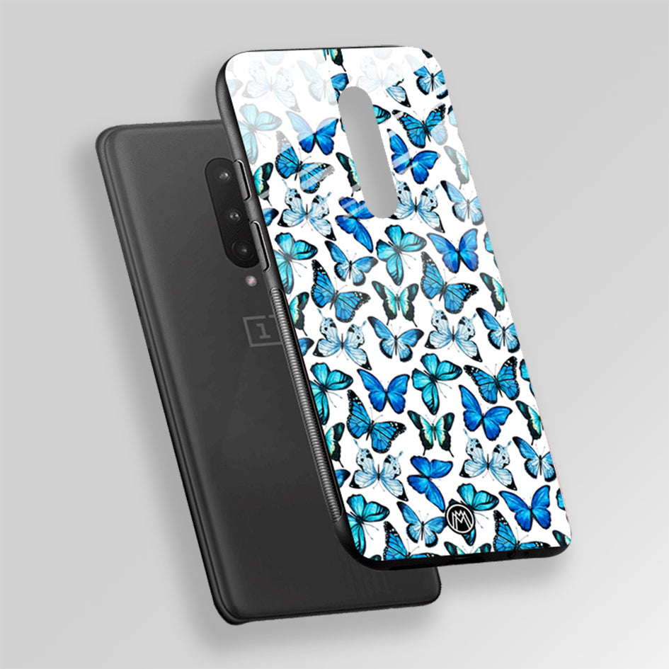 Blue Butterfly Aesthetic Glass Case Phone Cover