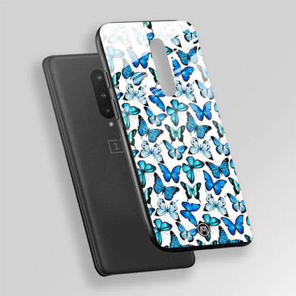 Blue Butterfly Aesthetic Glass Case Phone Cover