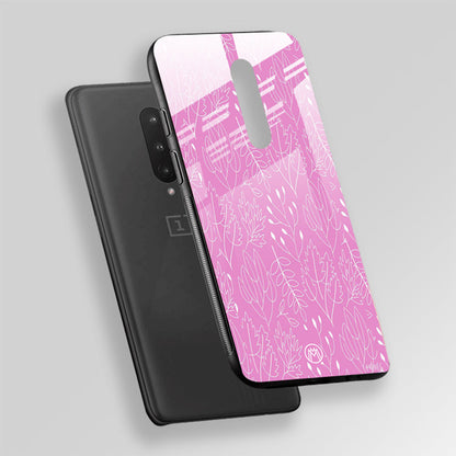 Fuscia Floral Glass Case Phone Cover