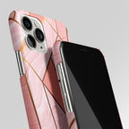 Pink Peachy Geometric Matte Case Phone Cover