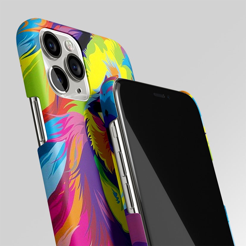 Colourful Fierce Lion Matte Case Phone Cover