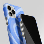 Y2K Blue Heart Aesthetic Matte Case Phone Cover