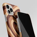 Y2K Brown Heart Aesthetic Matte Case Phone Cover