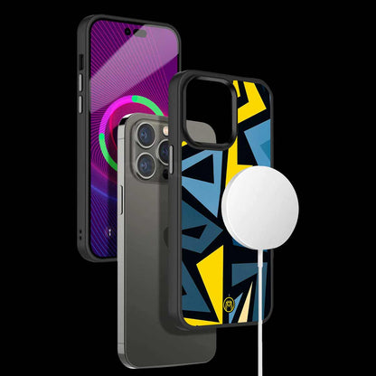 Dynamic Blue Yellow Pattern Phone Cover | MagSafe Case