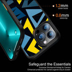 Dynamic Blue Yellow Pattern Phone Cover | MagSafe Case