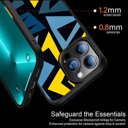 Dynamic Blue Yellow Pattern Phone Cover | MagSafe Case