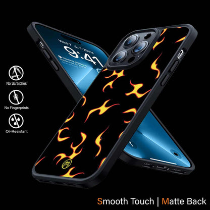 Lil Flames On Black Phone Cover | MagSafe Case
