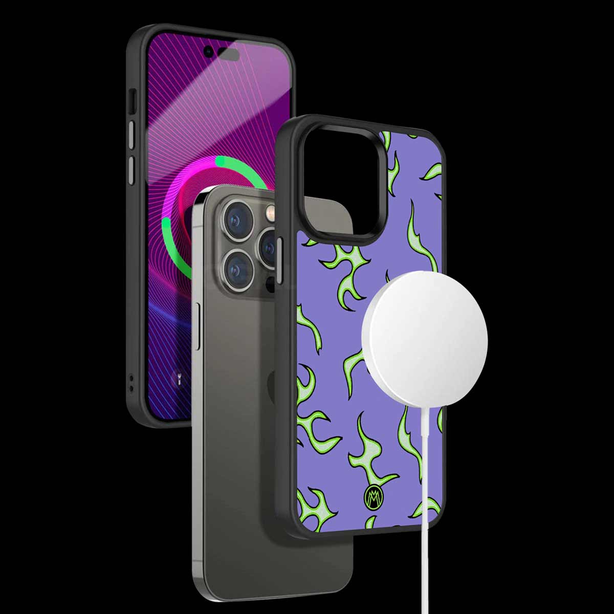 Lil Flames On Purple Phone Cover | MagSafe Case