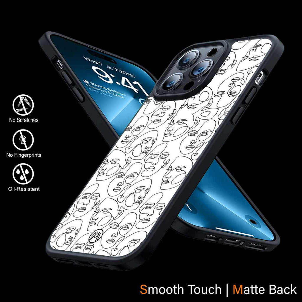 Many Faces White Phone Cover | MagSafe Case