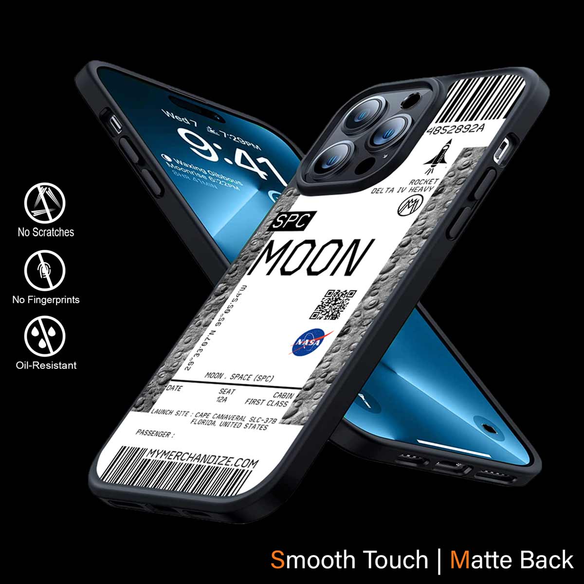 Moon Boarding Pass Ticket Phone Cover | MagSafe Case