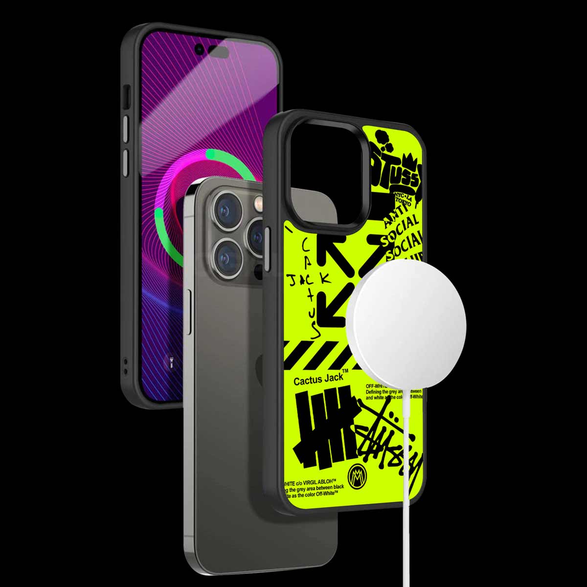 Neon Travis Scott X Anti Social Social Club Phone Cover | MagSafe Case