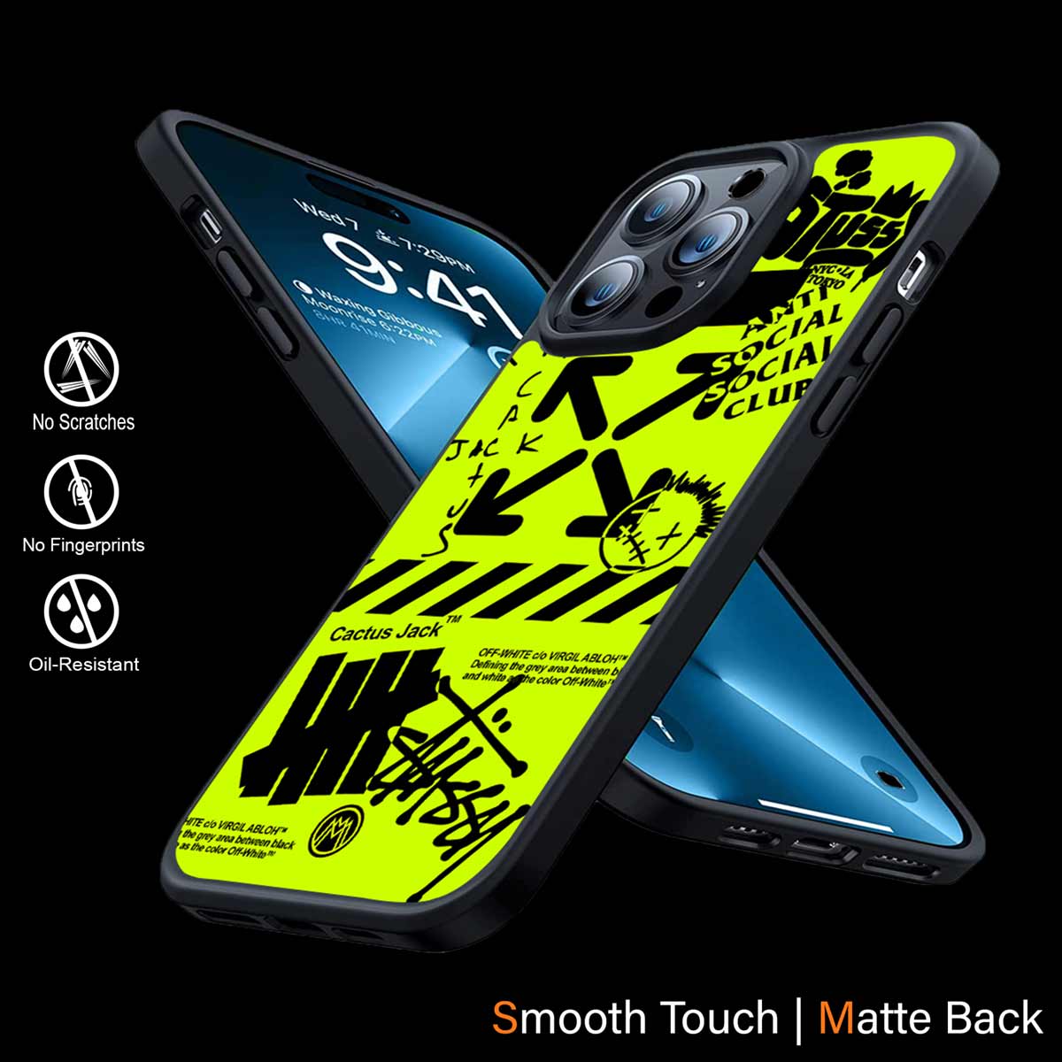 Neon Travis Scott X Anti Social Social Club Phone Cover | MagSafe Case