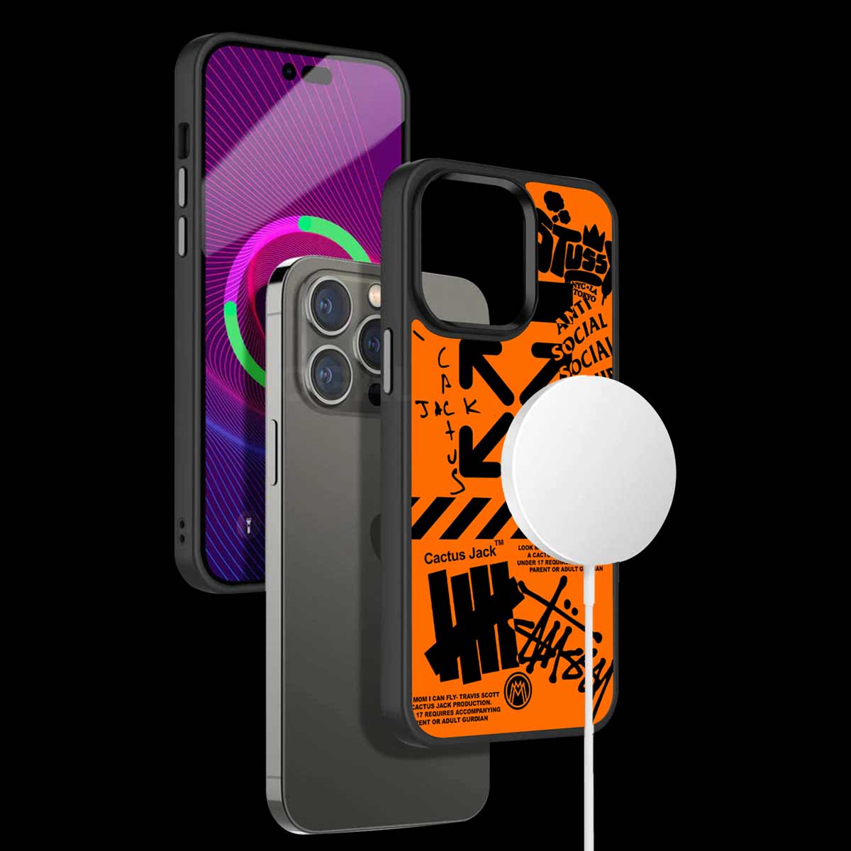 Orange Travis Scott X Anti Social Social Club Phone Cover | MagSafe Case