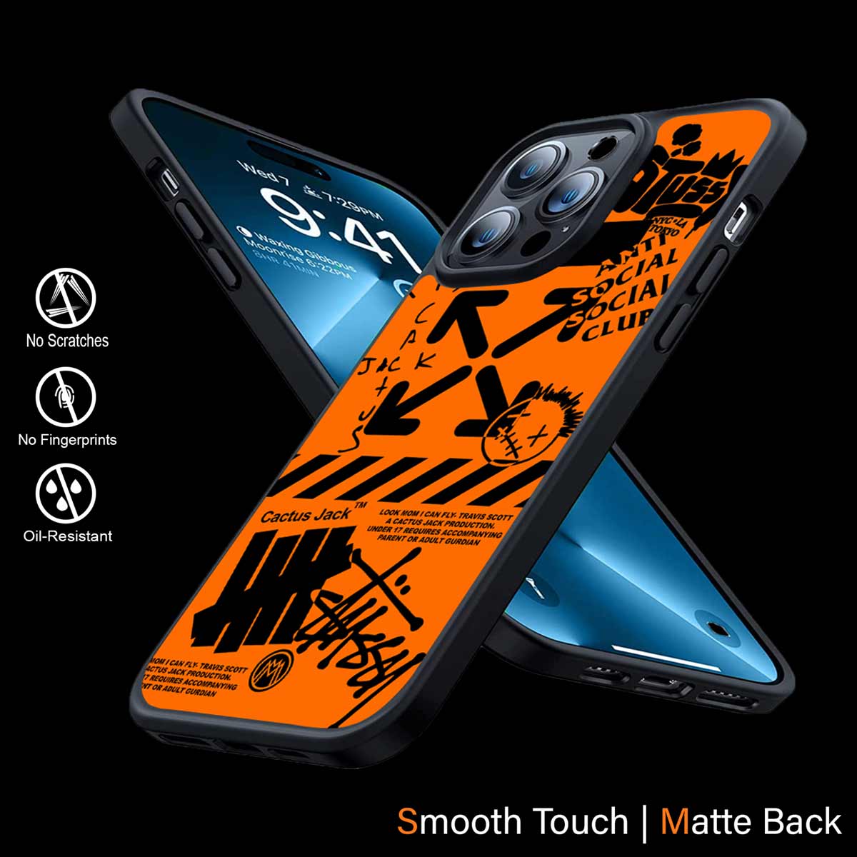 Orange Travis Scott X Anti Social Social Club Phone Cover | MagSafe Case