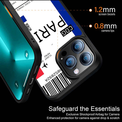 Paris Boarding Pass Ticket Phone Cover | MagSafe Case