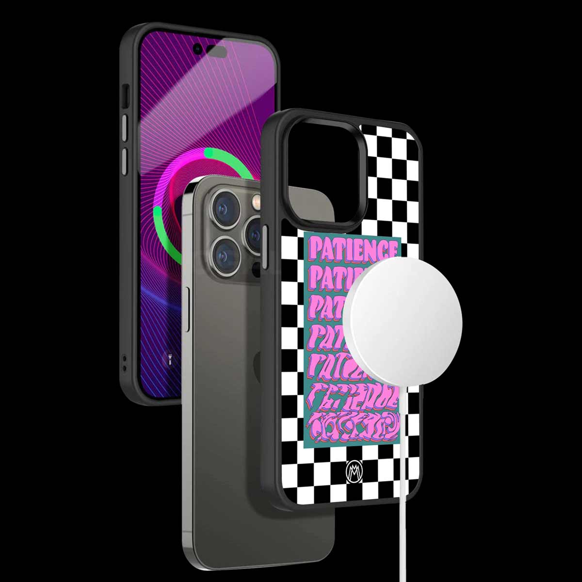 Patience Checkered Phone Cover | MagSafe Case