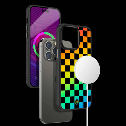 Rainbow Check Pattern Phone Cover | MagSafe Case