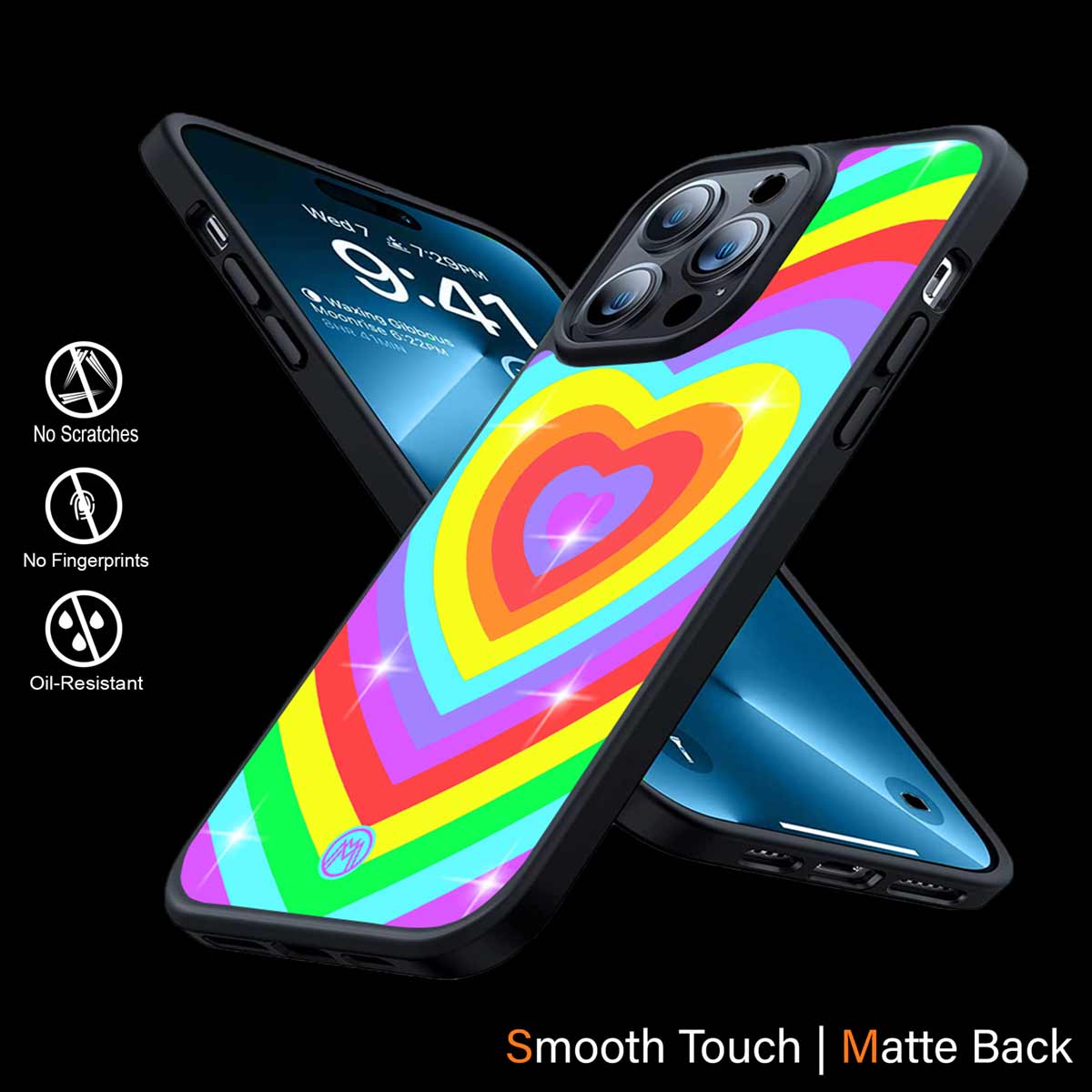 Rainbow Y2K Hearts Aesthetic Phone Cover | MagSafe Case