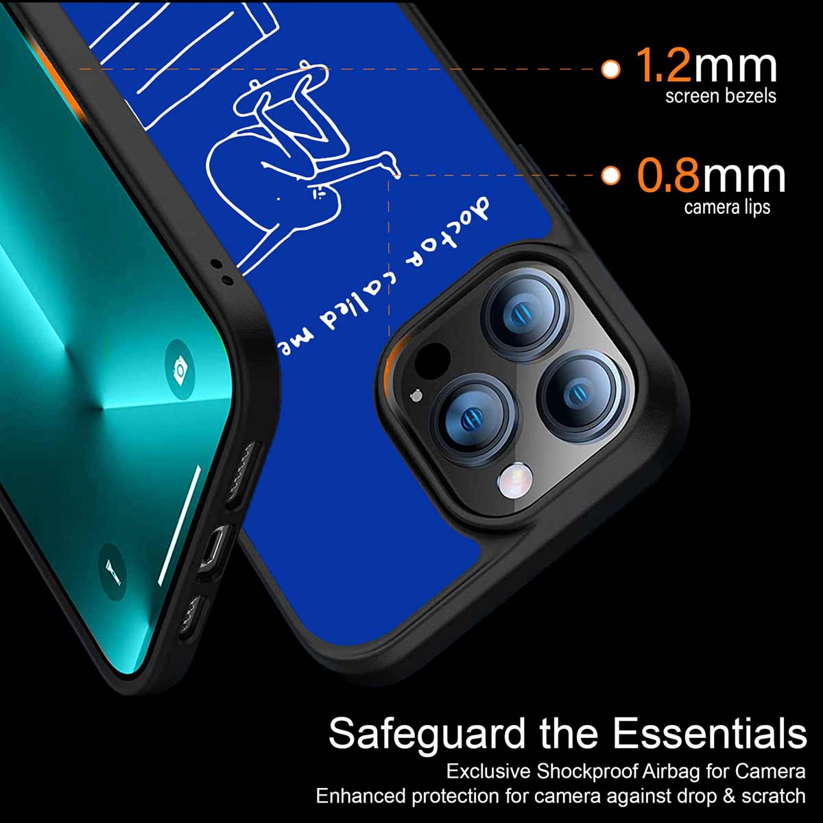Sick Skateboarder Blue Doodle Phone Cover | MagSafe Case