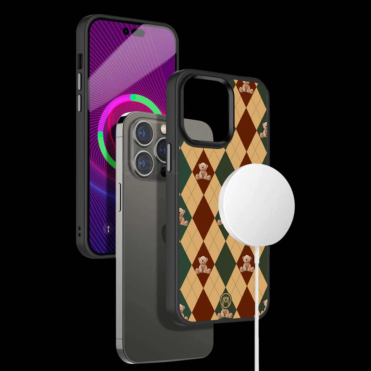 Ted Checkered Pattern Phone Cover | MagSafe Case