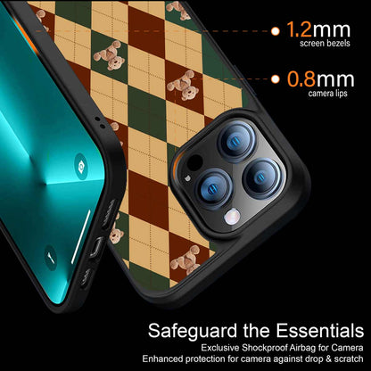 Ted Checkered Pattern Phone Cover | MagSafe Case