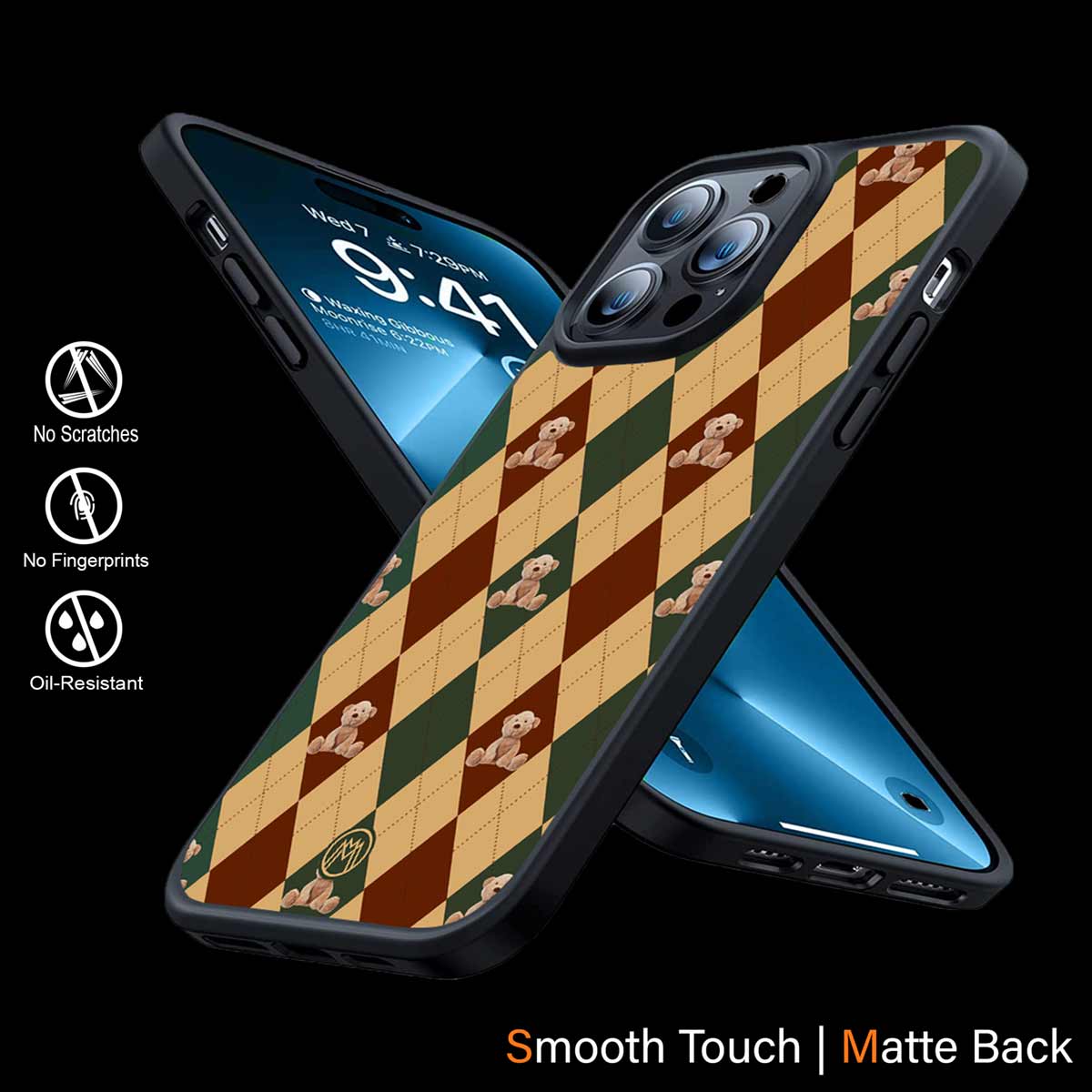 Ted Checkered Pattern Phone Cover | MagSafe Case