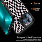 Trippy B&W Check Pattern Phone Cover | MagSafe Case