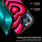 Y2K Black Pink Hearts Aesthetic Phone Cover | MagSafe Case