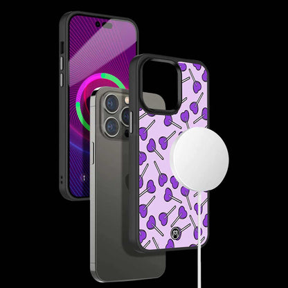 Y2K Hearts Lollipop Purple Edition Phone Cover | MagSafe Case
