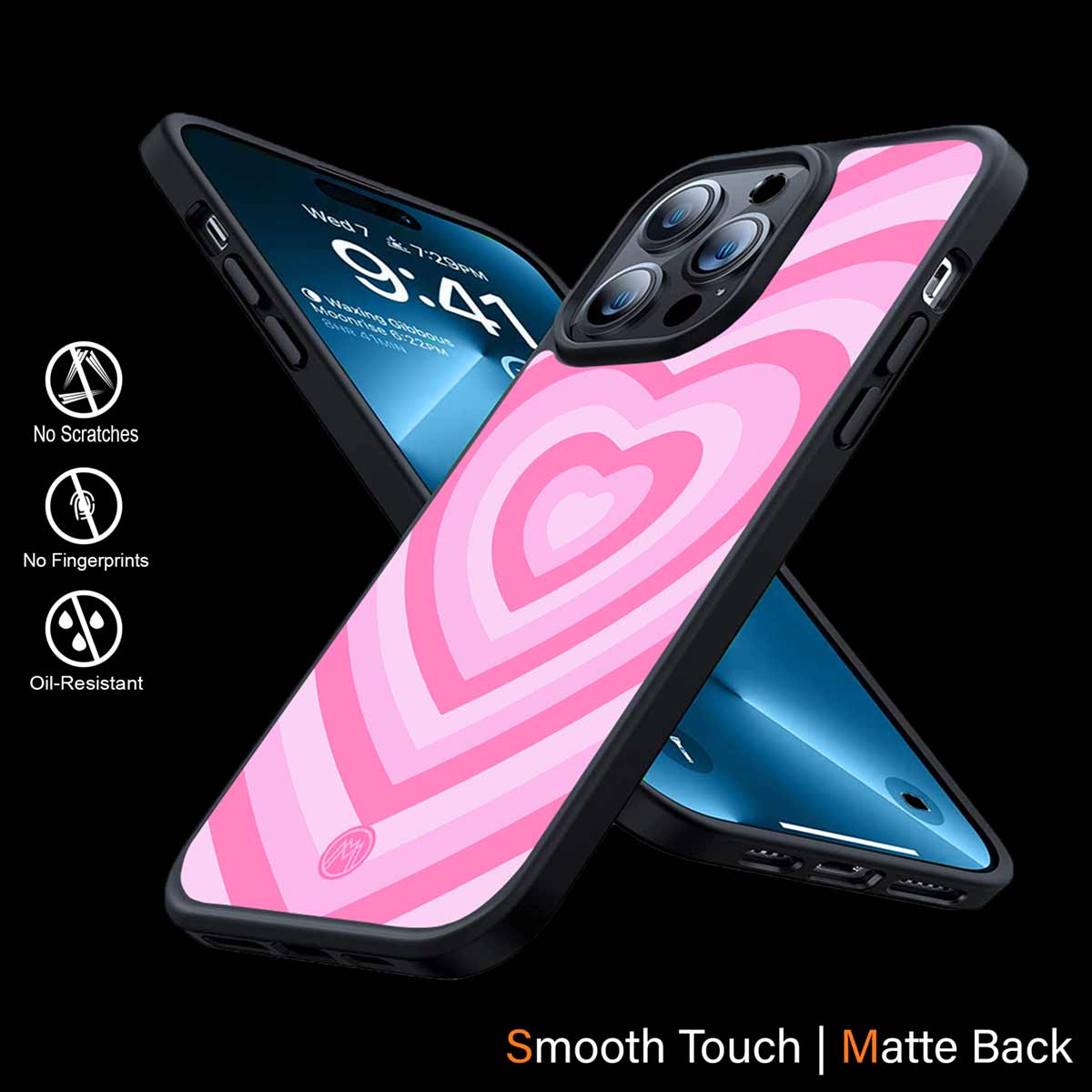 Y2K Pink Hearts Aesthetic Phone Cover | MagSafe Case