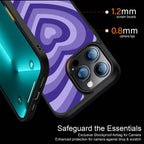 Y2K Purple Hearts Aesthetic Phone Cover | MagSafe Case